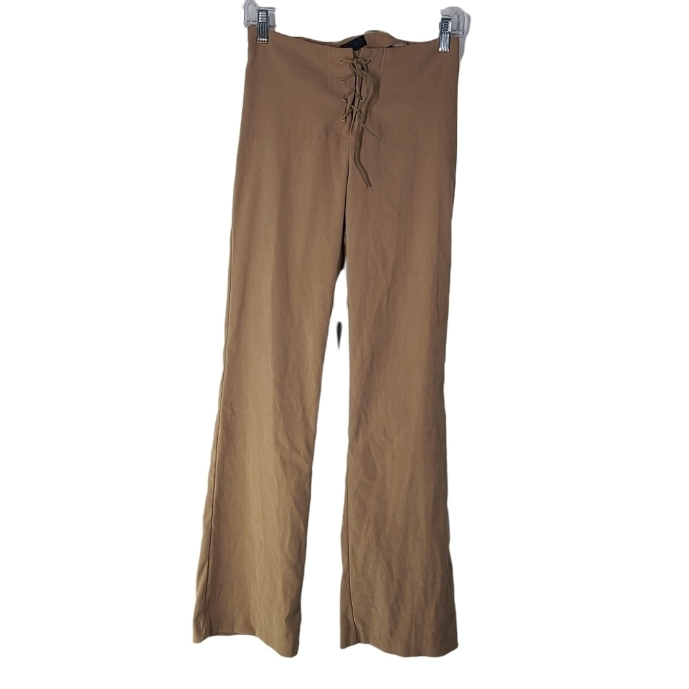 Star City lace up front closure pants‎ Chamois size 3 Y2K Vintage